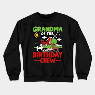 Grandma Farm Animals Tractor Birthday Crewneck Sweatshirt